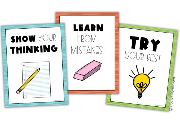 Let students know your math expectations at the beginning of the year.