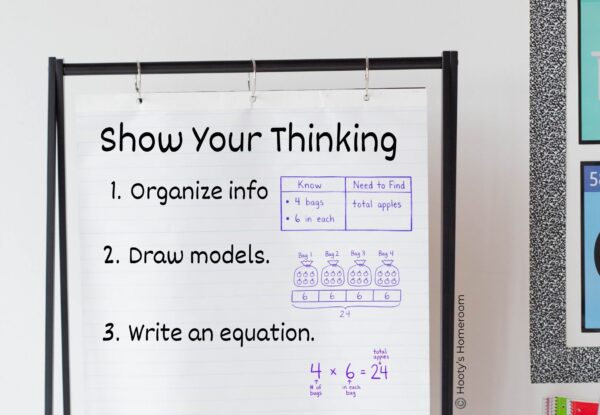 Teach students how to show their thinking during the first weeks of school.