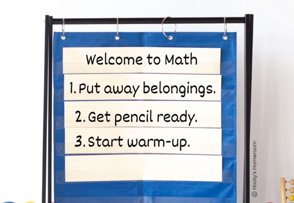 Post a chart letting students know exactly how to start each math class.