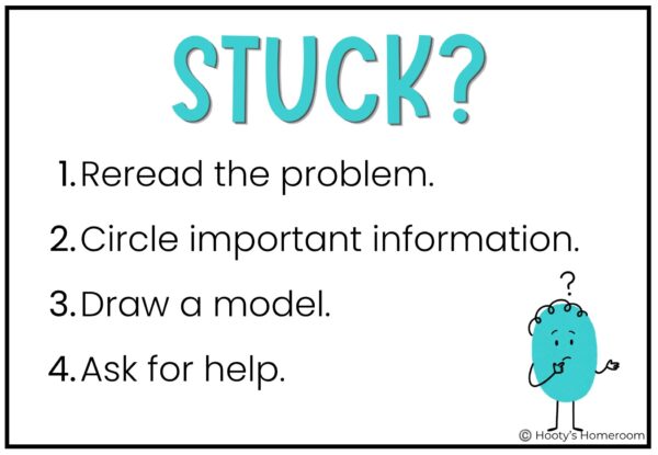 Give students a clear process to follow when they get stuck in math.