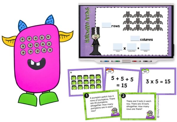 Multiplication arrays meet Halloween fun with these activities.