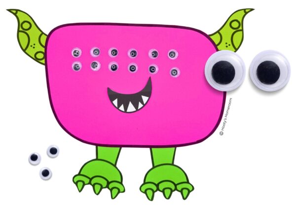 Build multiplication array monsters with googly eye craft pieces.